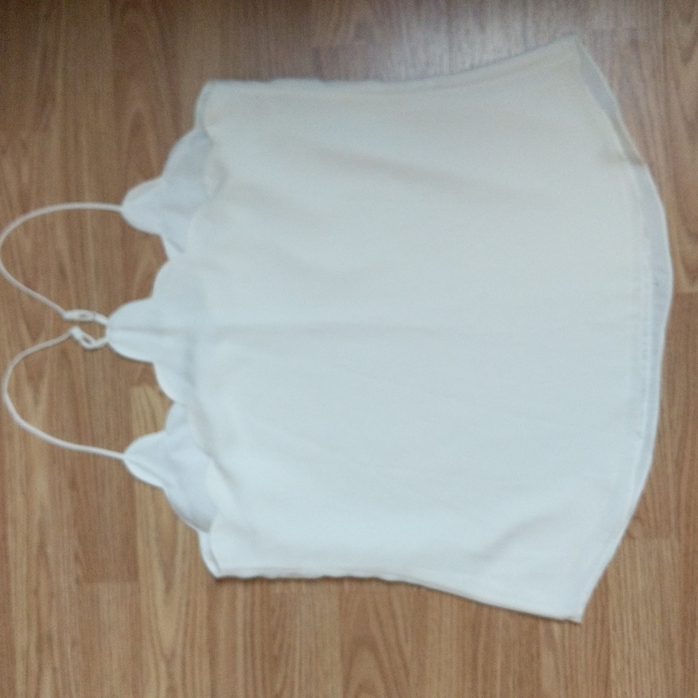 J. Crew Scalloped Spaghetti Top Size 8 - Picture 8 of 10